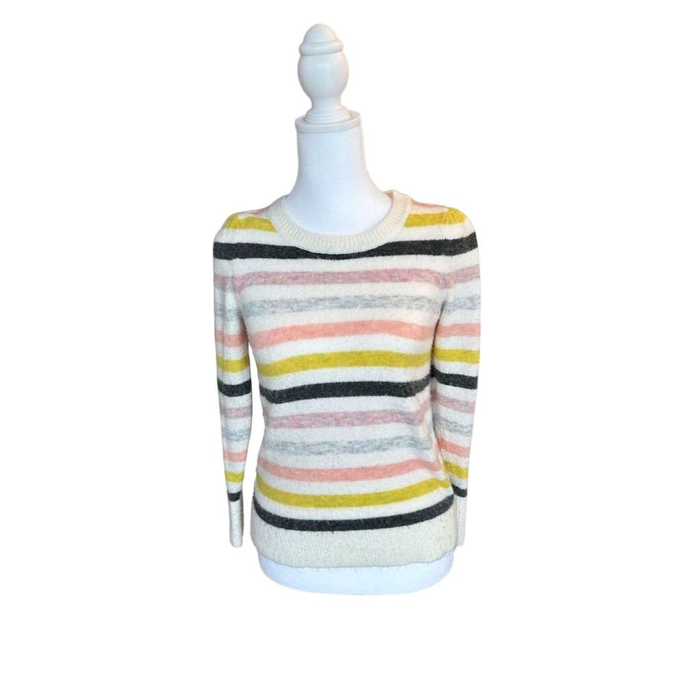 LOFT Women's XS Multicolor Striped Pullover Sweater Crew Neck
